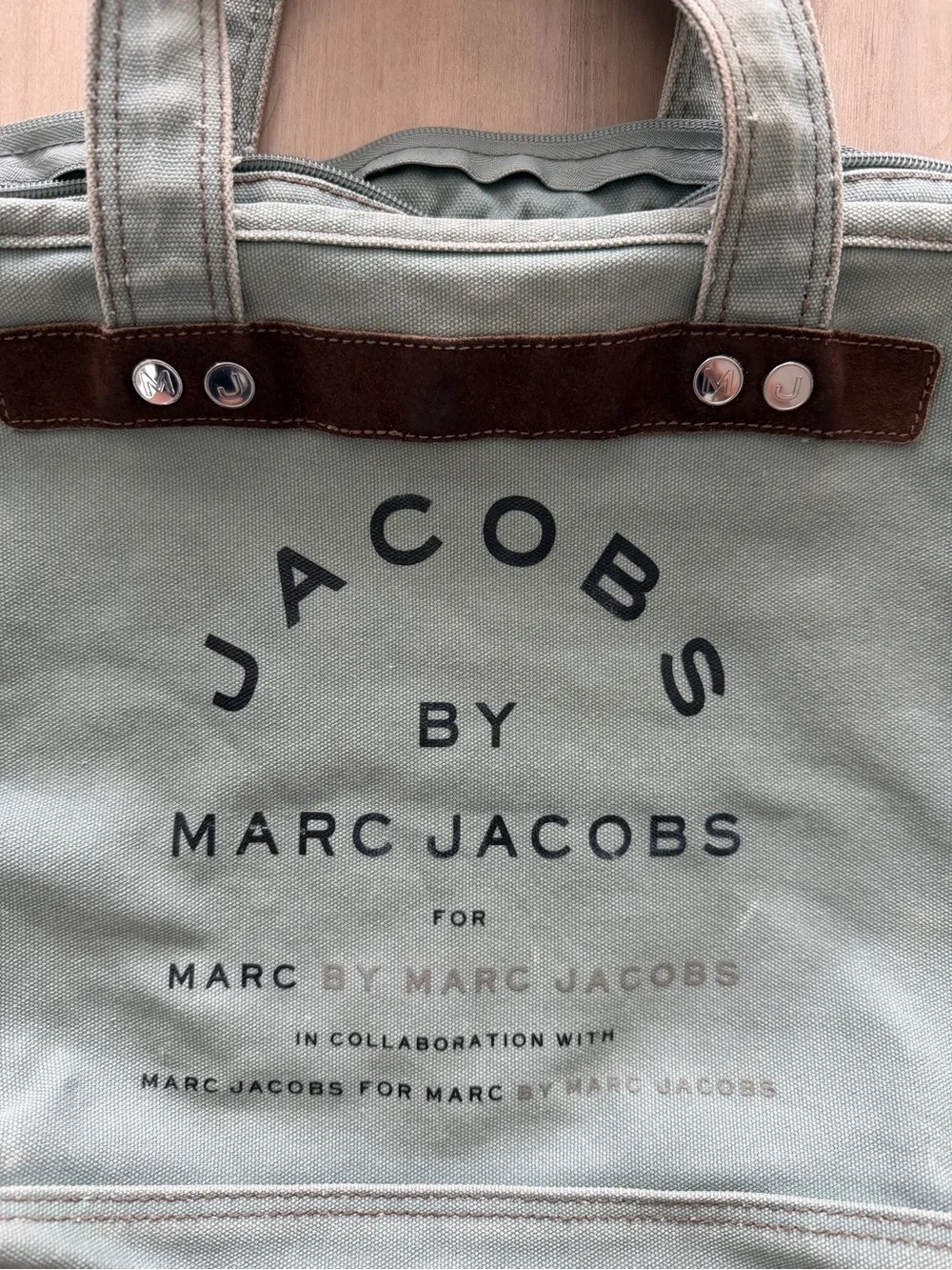 Marc Jacobs Green Canvas Tote Vintage